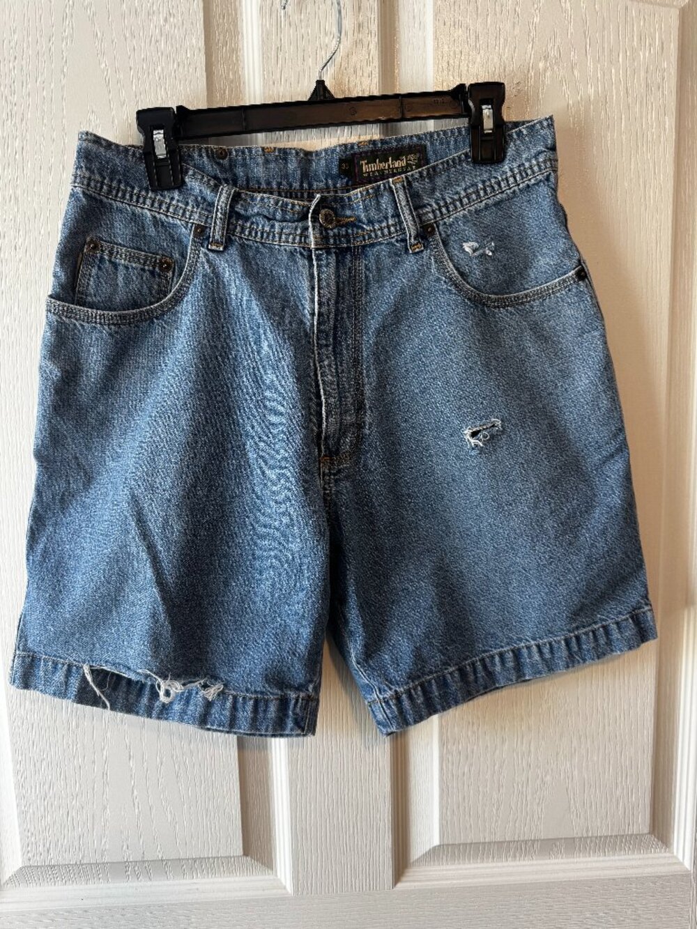 Timberland Distressed Denim Shorts